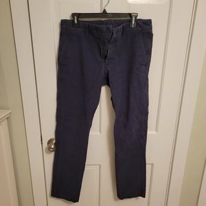 Bonobos tailored navy organic cotton stretch chinos